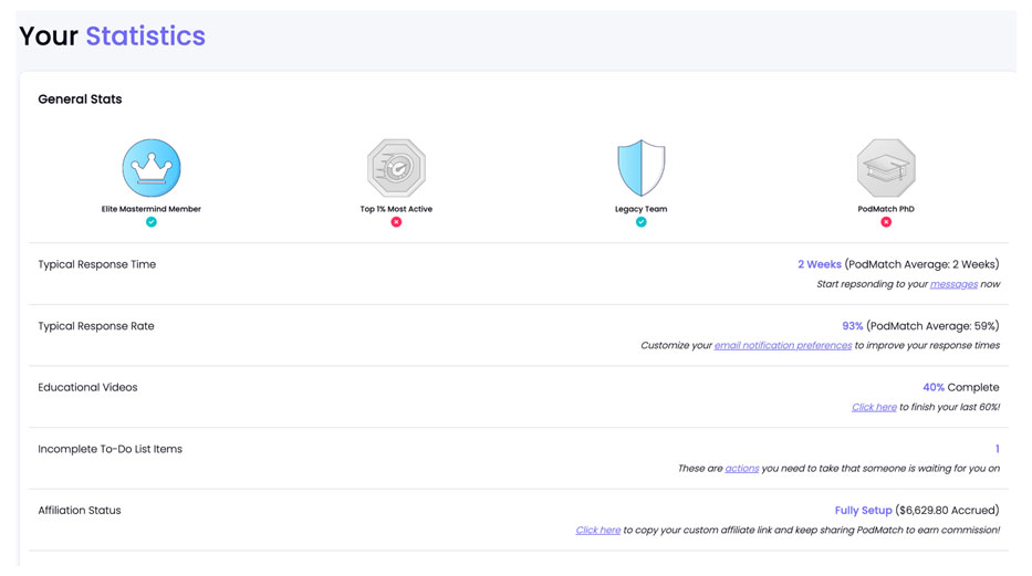 statistics page preview